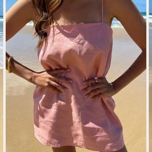 The EASE linen salmon pink Mini Dress size 6